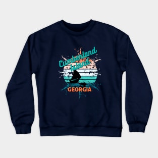 Cumberland Island Georgia Retro Vintage Sunset Crewneck Sweatshirt